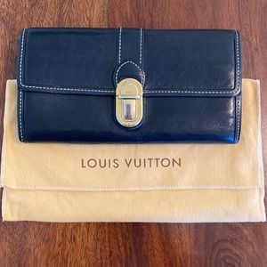 Louis Vuitton Leather Wallet Navy